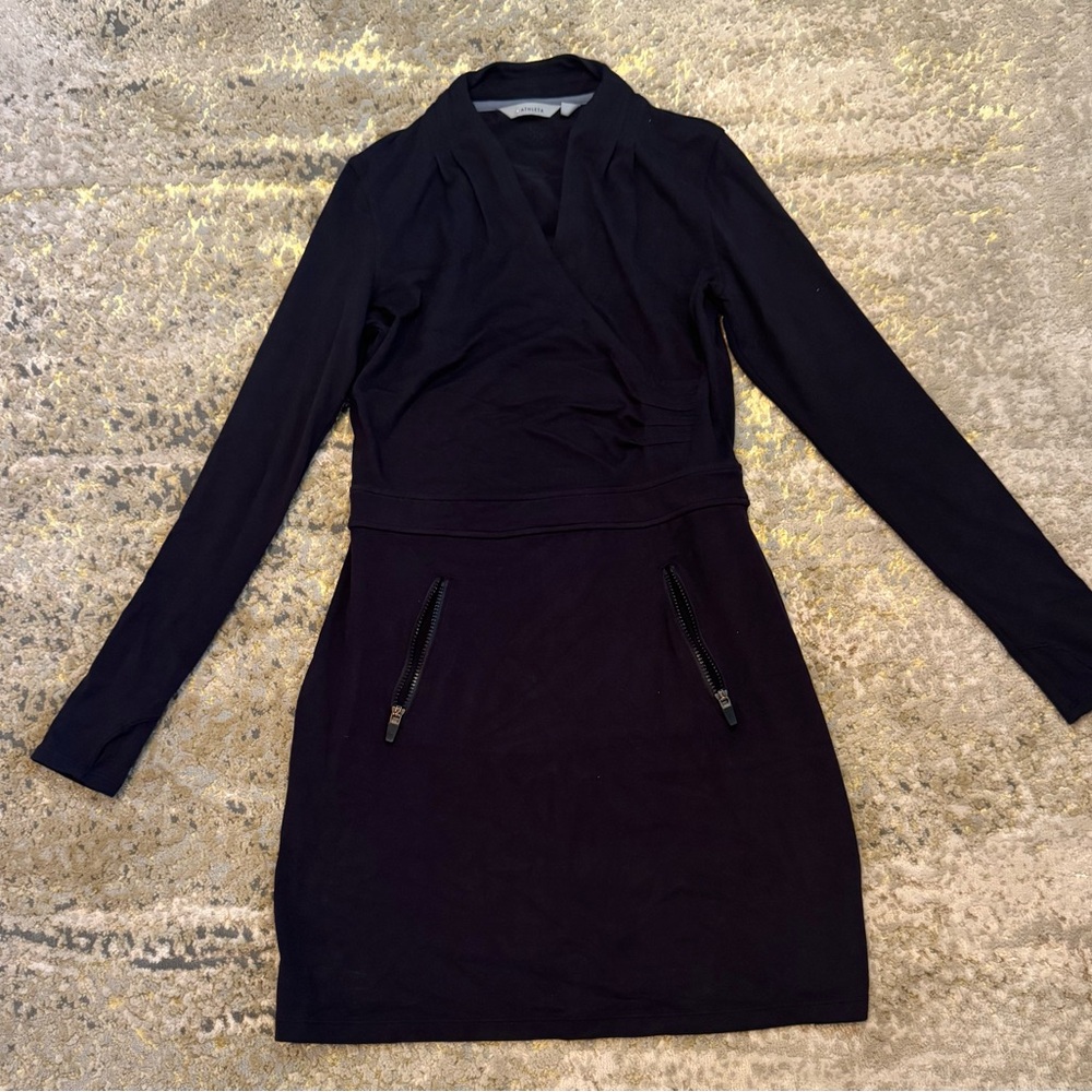 Athleta Black Long Sleeve Dress